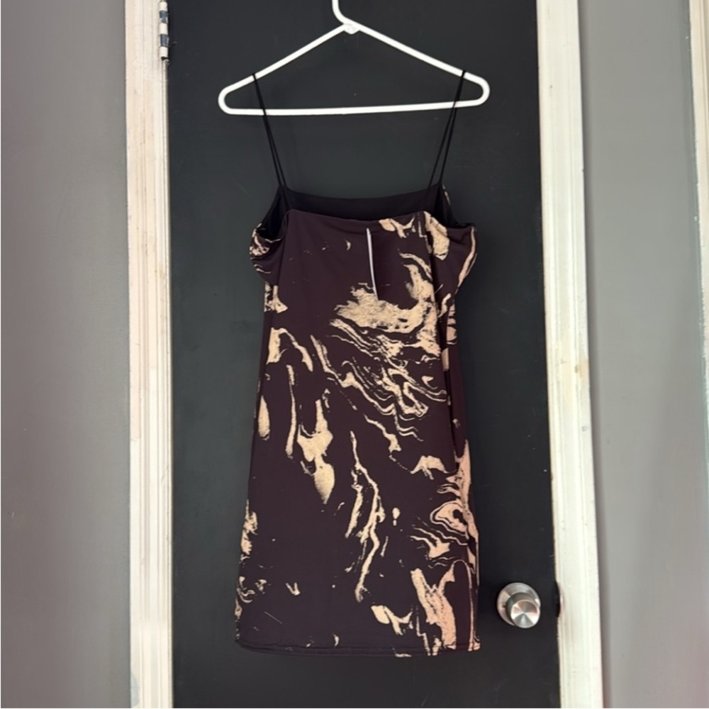 Topshop Marble Print Stretch Mini Party Holiday Slip Dress Size: US 10 - Picture 3 of 6